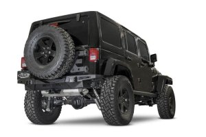 Jeep JK Bumper - Rear - Addictive Desert Designs - Stealth Fighter - Hammer Black with Satin Black panels - `07-`18